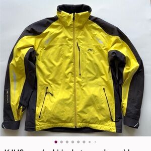 KJUS men’s ski jacket snowboard large yellow grey size 52